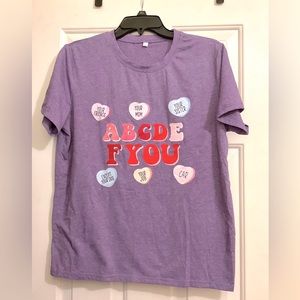 Valentine Hearts Logo Tee - ABCDE F You